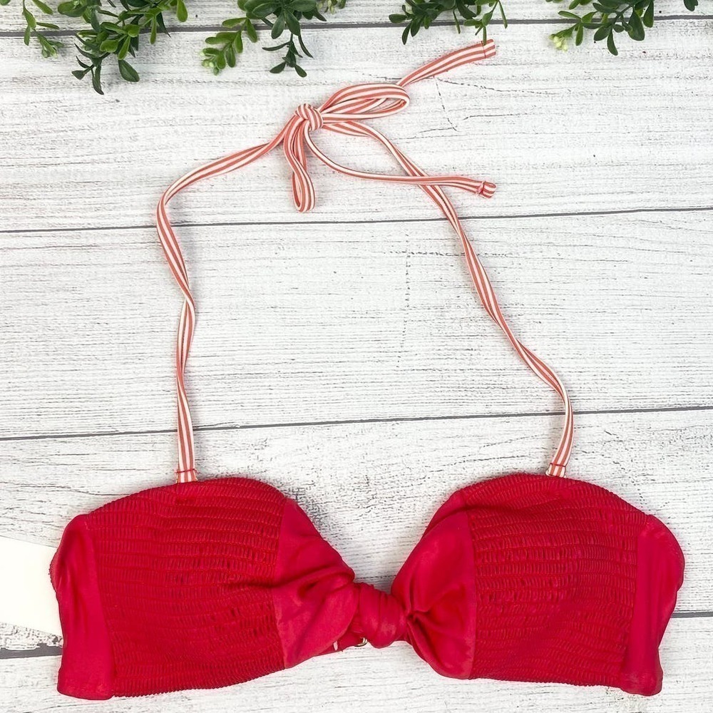 NEW Mae Ladies Red Convertible Bikini Top Medium